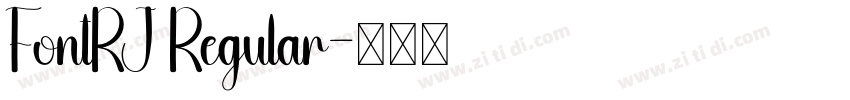 FontRJ Regular字体转换 FontRJ Regular字体转换